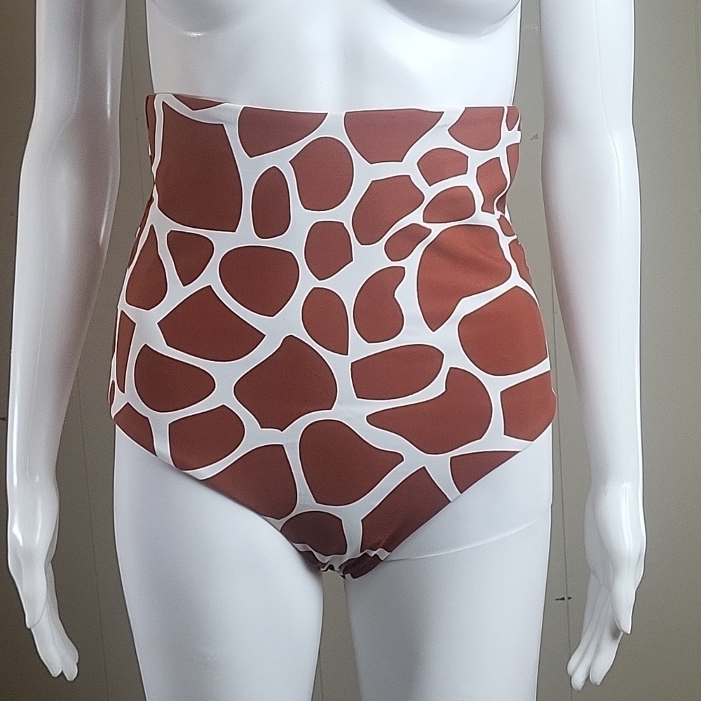Coral Reef Swim Giraffe Print Two Piece High Waisted Halter Bikini Swims… - Picture 8 of 15